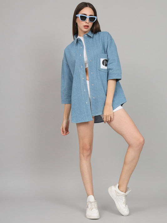 Blue Denim Oversized Shirt