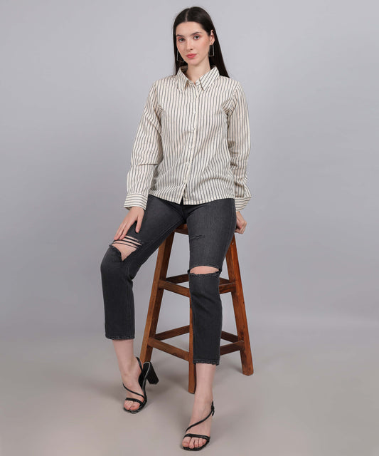 OFF WHITE STRIPE SHIRT