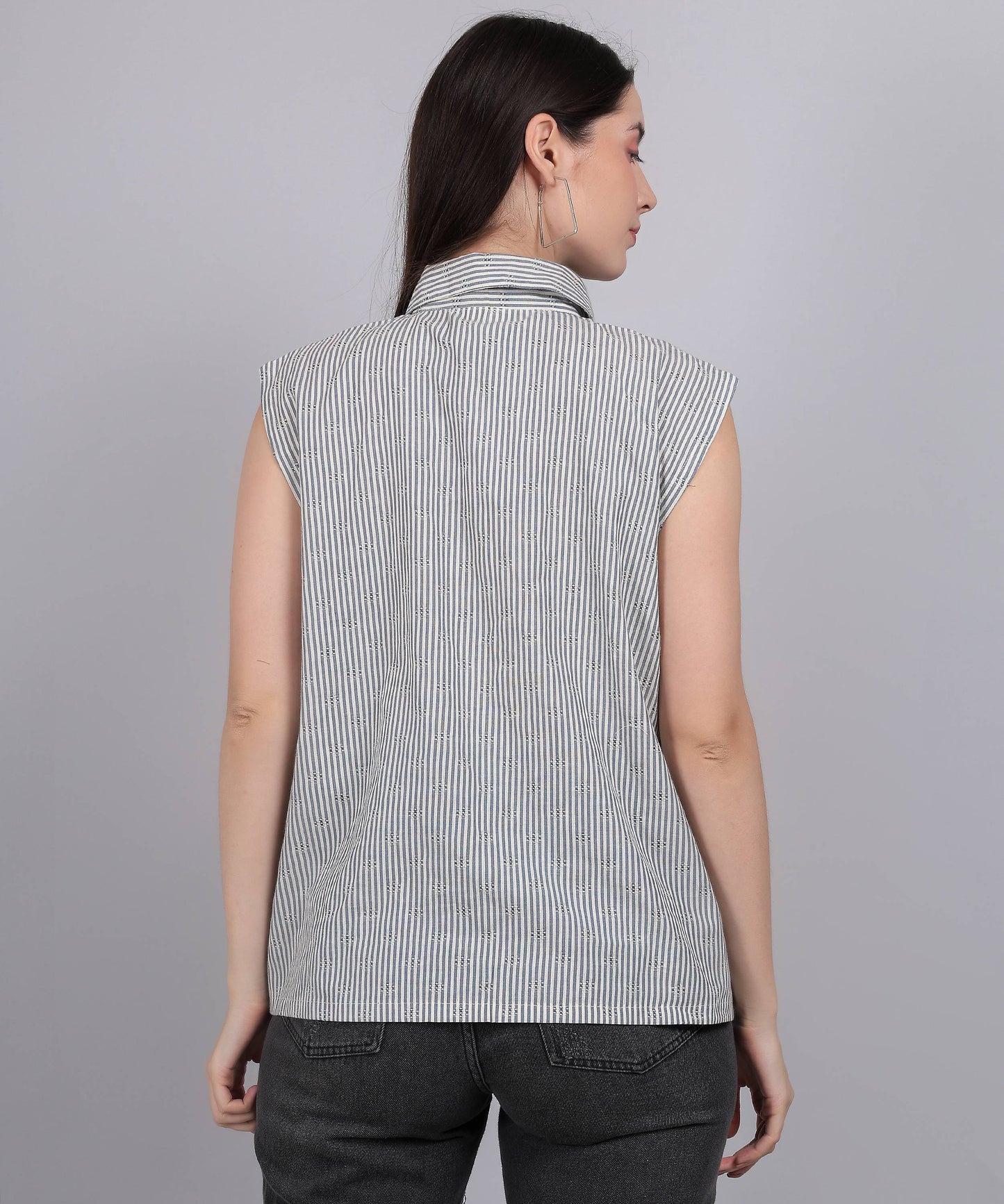 BLUE WHITE STRIP TOP