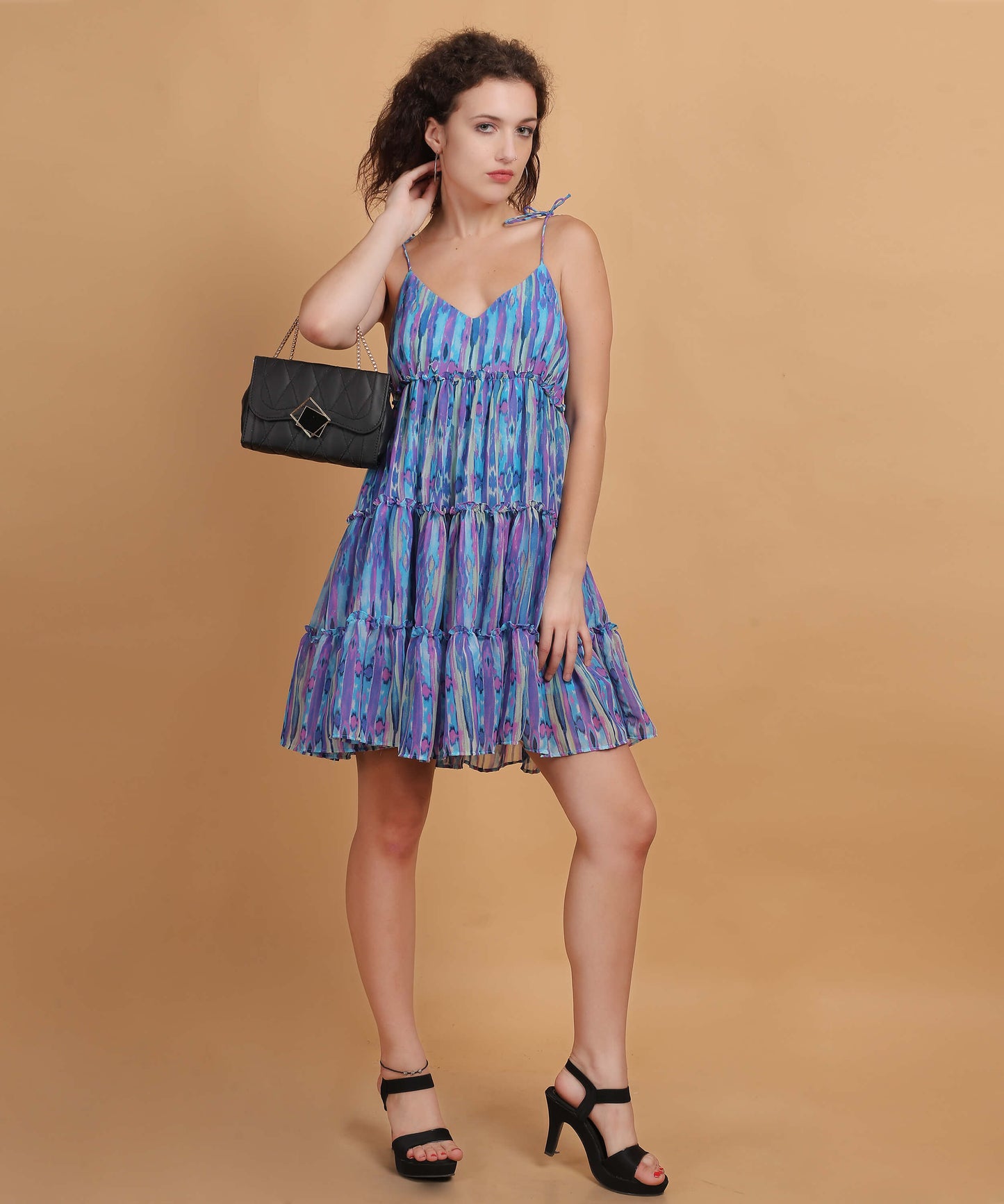 Vibrant Strappy Boho Sundress