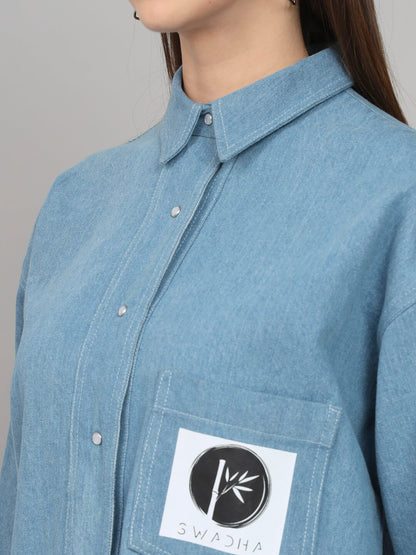 Blue Denim Oversized Shirt