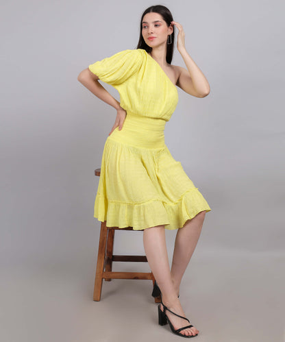 Yellow Mini Dress