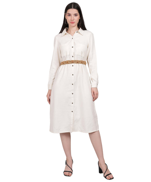 WHITE BACK PRINTED DRESS