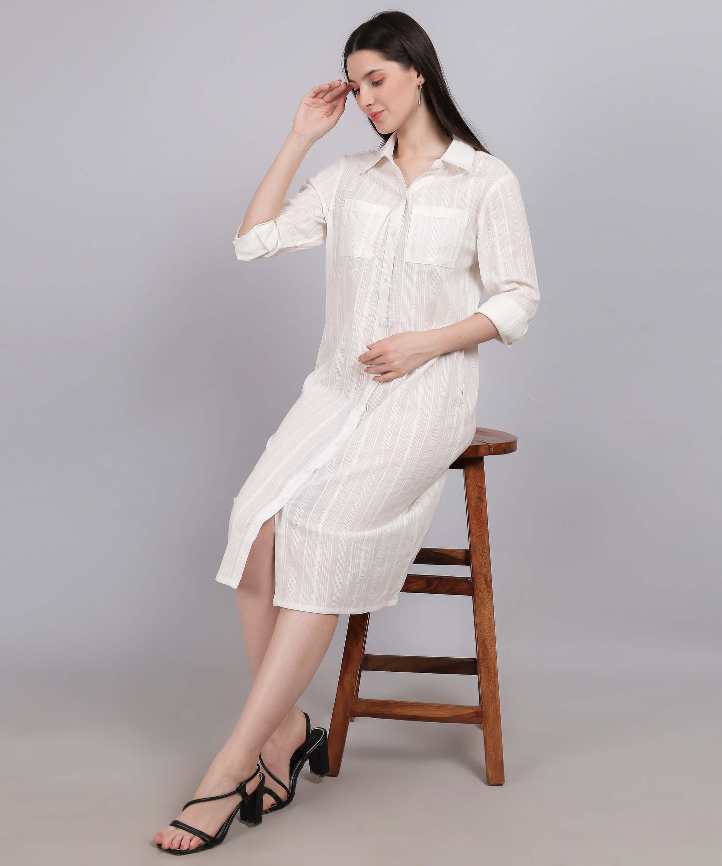 WHITE COTTON DRESS