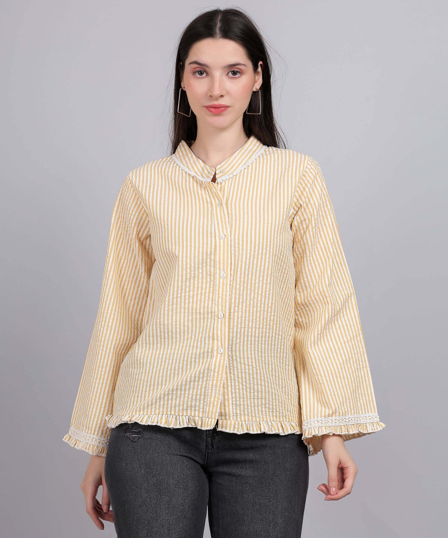 yellow stripe top