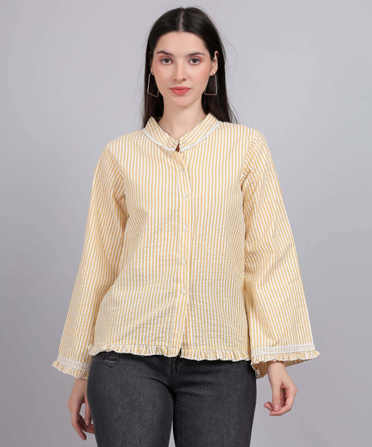 yellow stripe top