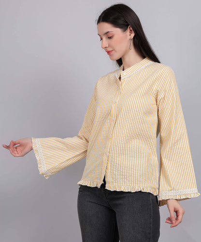 yellow stripe top