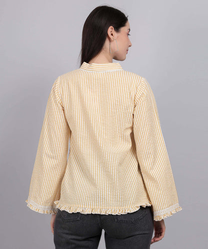 yellow stripe top
