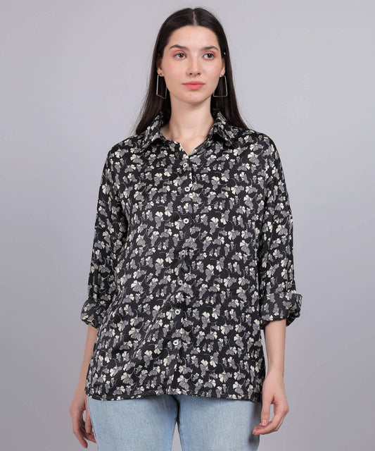 BLACK PRINTED SHIRT