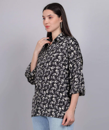 BLACK PRINTED SHIRT