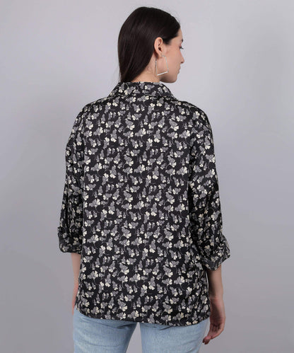 BLACK PRINTED SHIRT