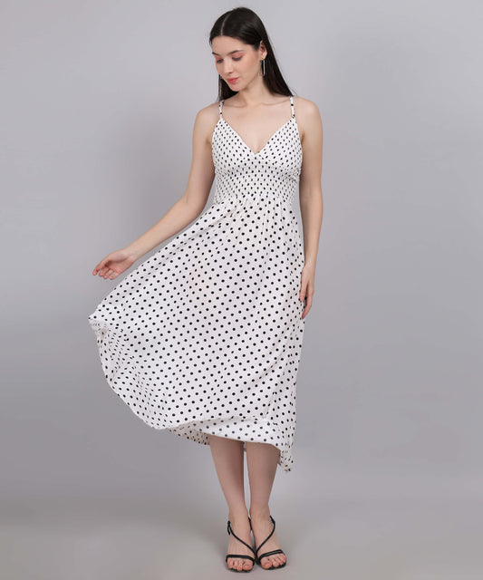 WHITE POLKA DOT DRESS