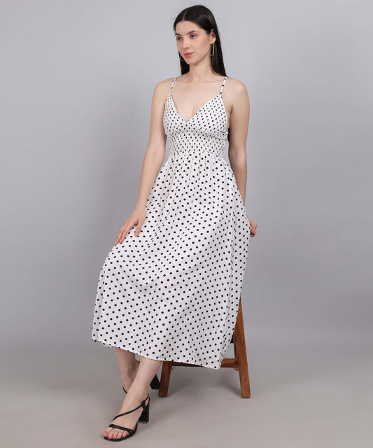 WHITE POLKA DOT DRESS
