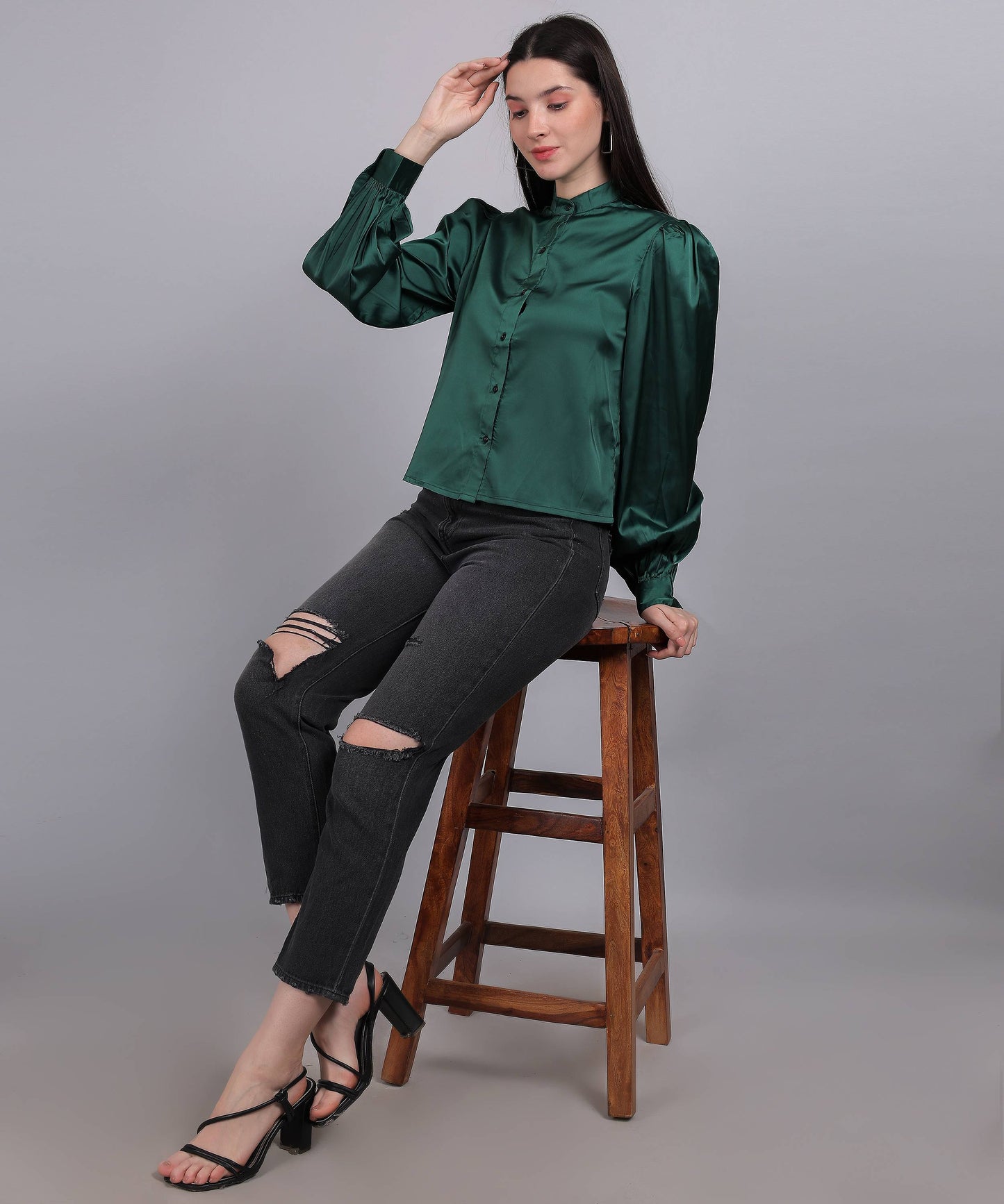DARK GREEN TOP
