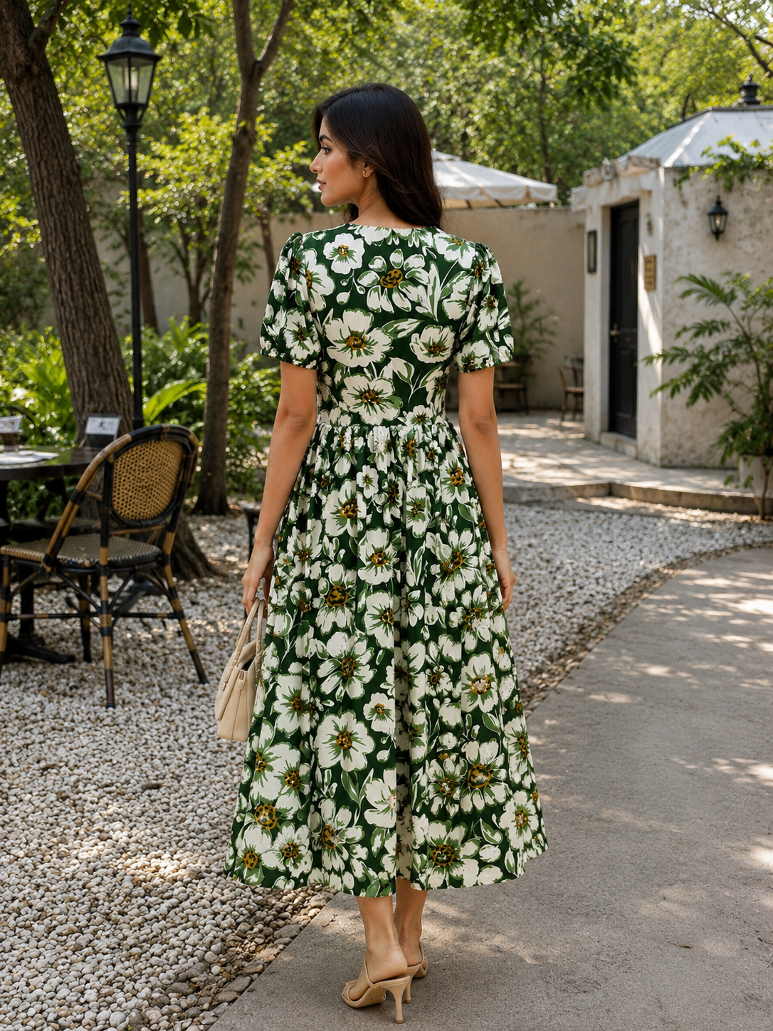 Green lily Dress