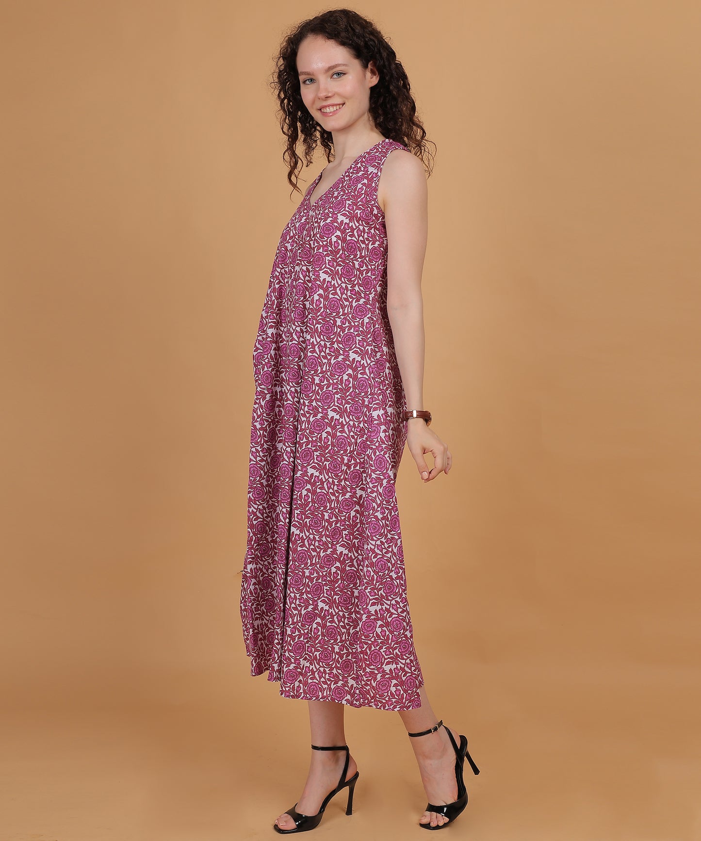 Dahlia Wine Midi Dress 🌺