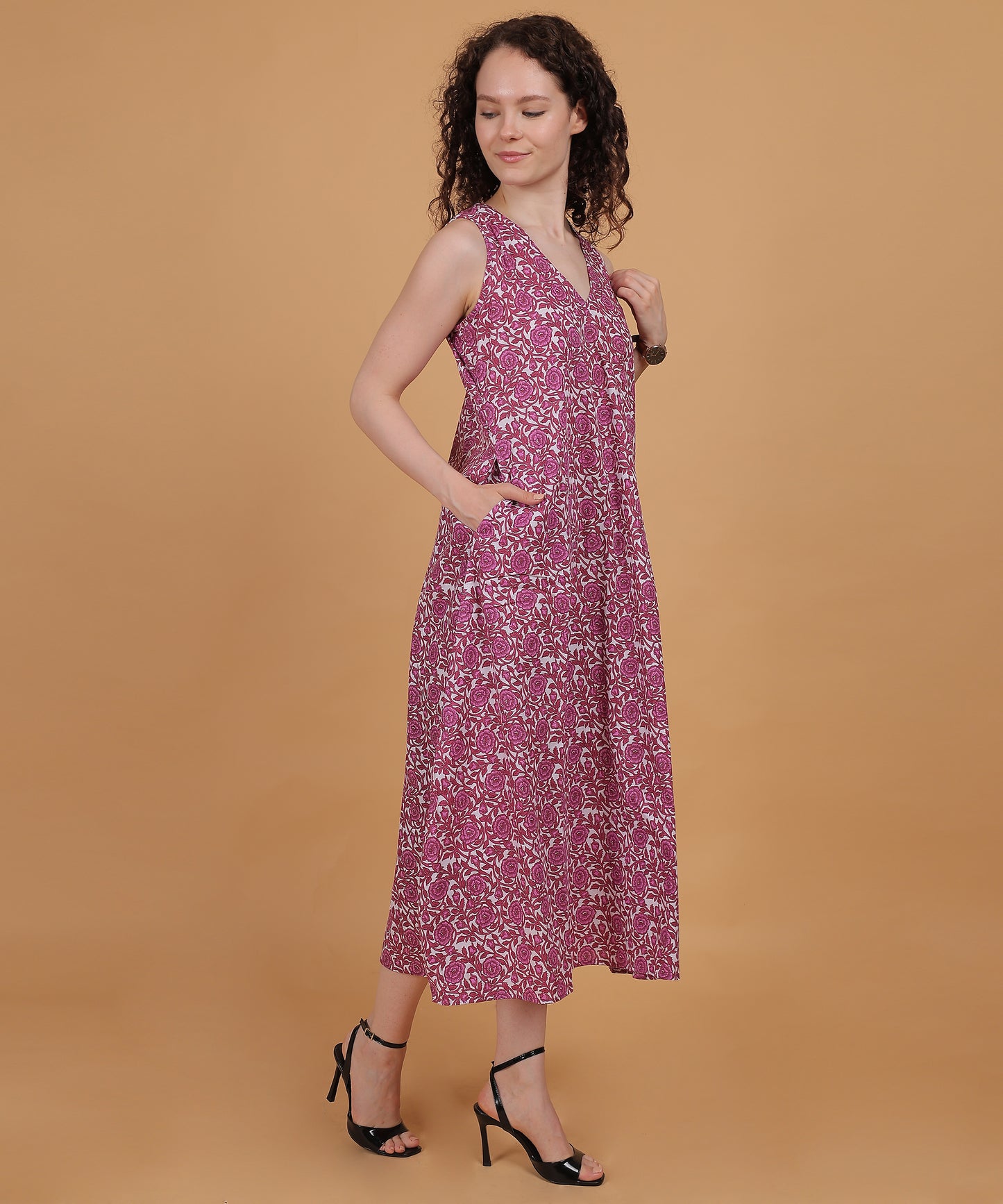 Dahlia Wine Midi Dress 🌺