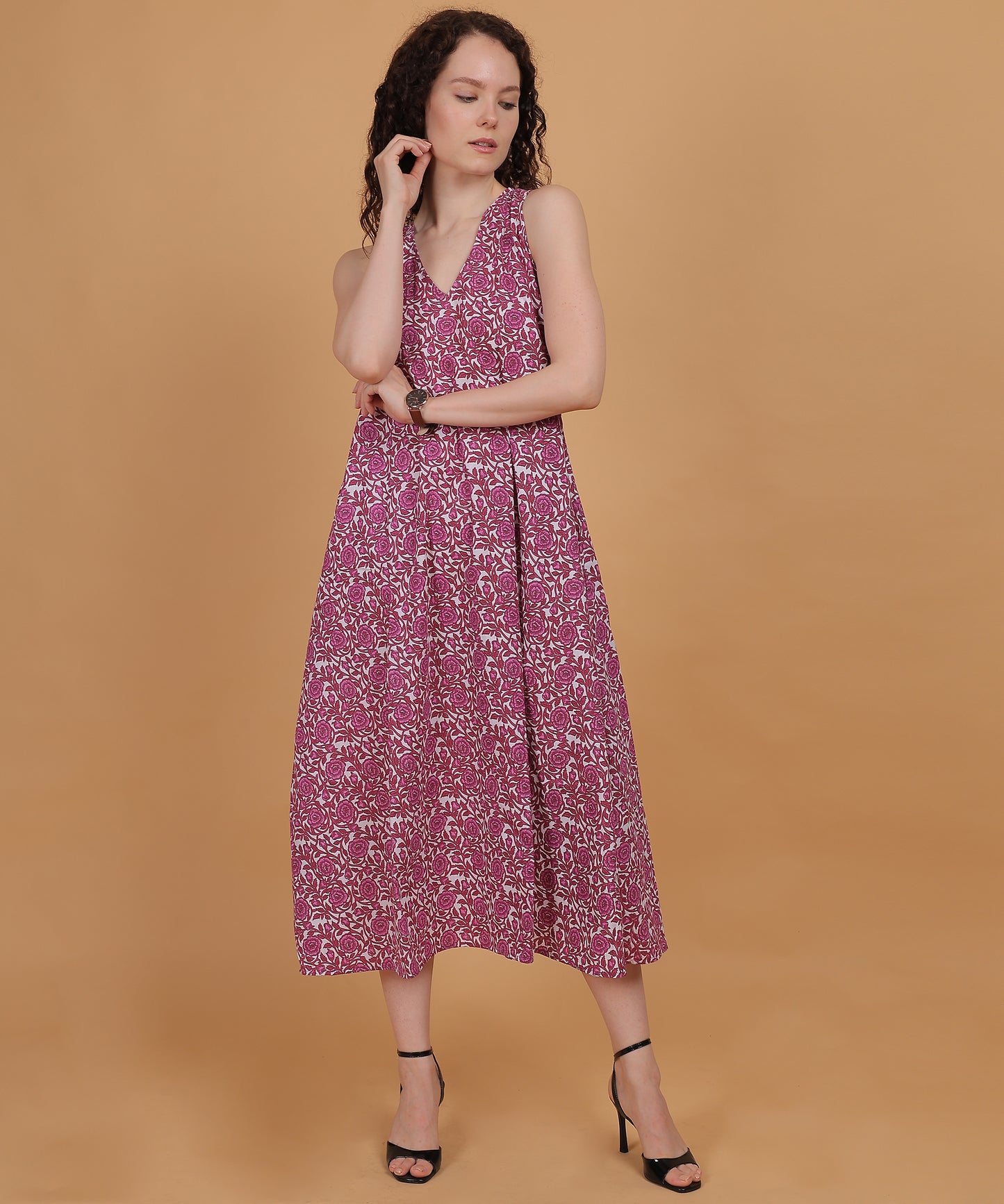 Dahlia Wine Midi Dress 🌺