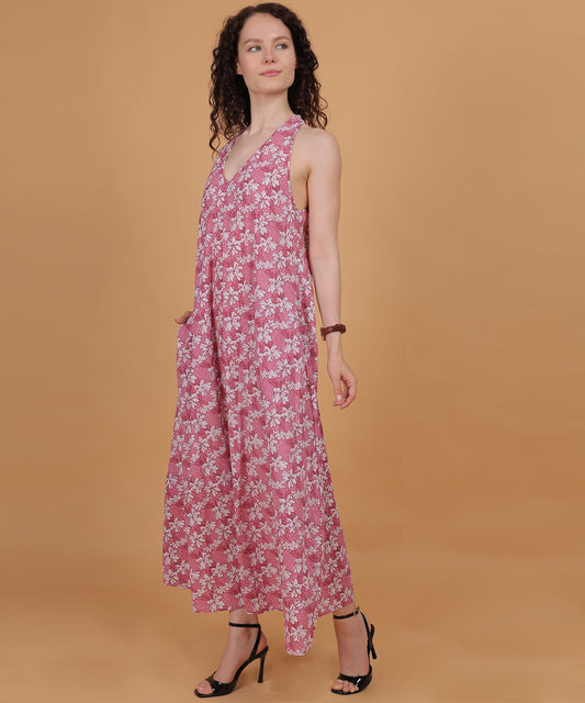 Hibiscus Pink Maxi Dress 🌺