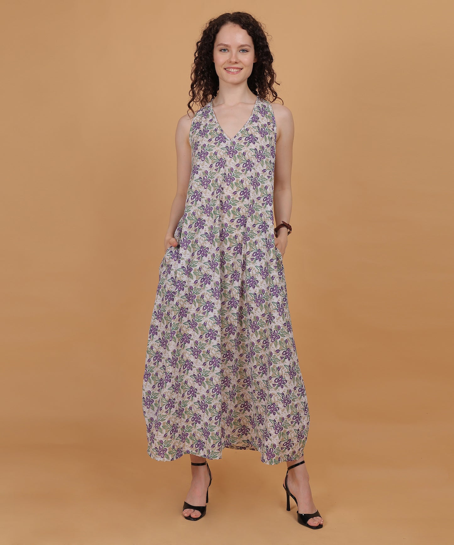 Lavender Bloom Maxi Dress