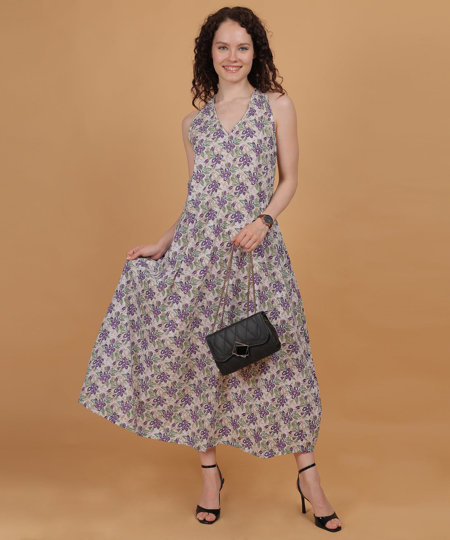 Lavender Bloom Maxi Dress