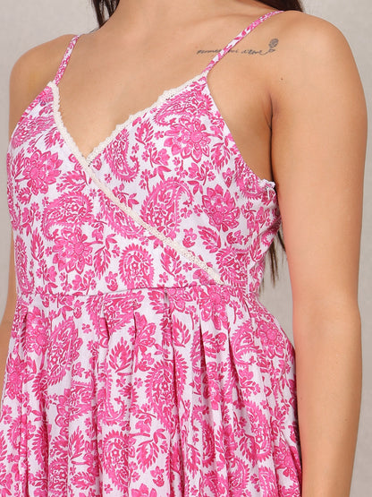 Blossom Breeze Pink Maxi Dress