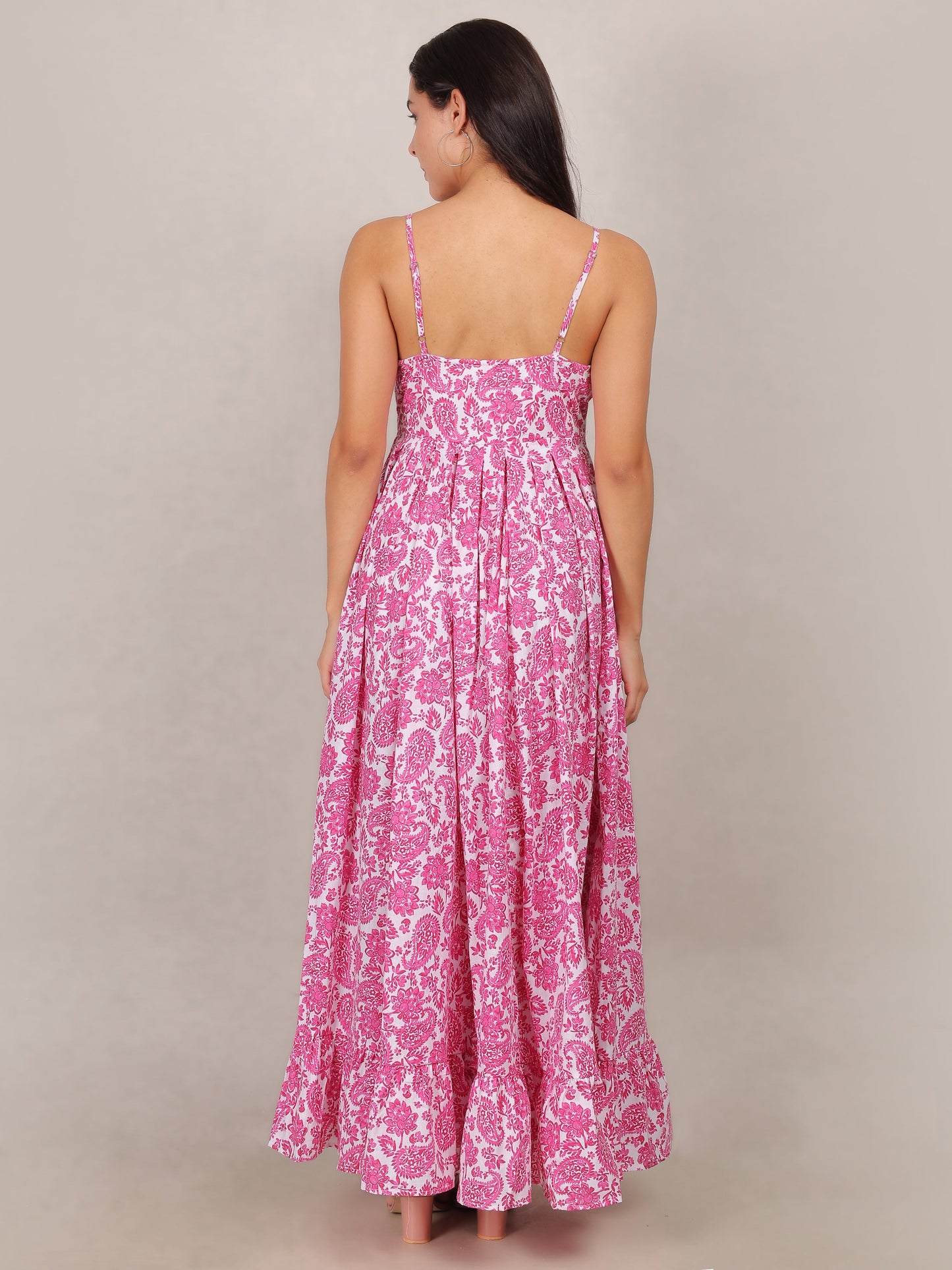 Blossom Breeze Pink Maxi Dress