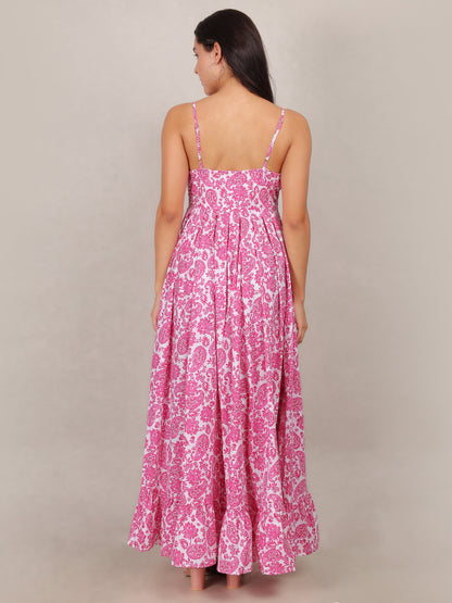Blossom Breeze Pink Maxi Dress