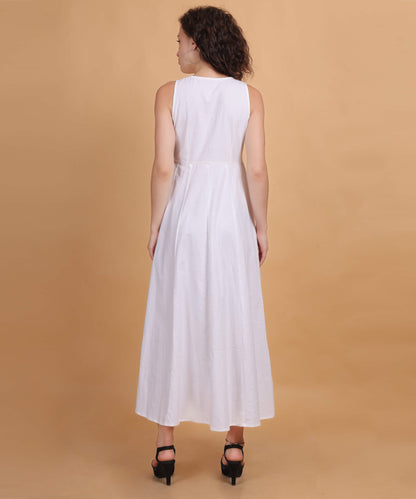 White Serenity Sleeveless Maxi Dress